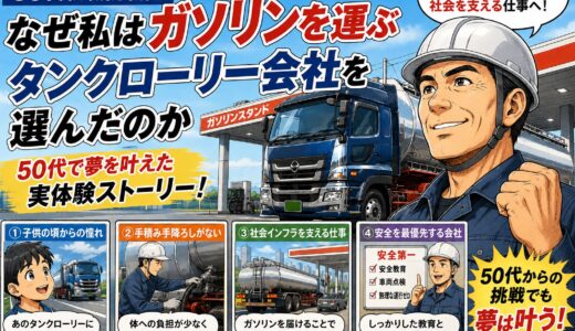 50代転職挑戦記〜なぜ私はガソリンを運ぶタンクローリー会社を選んだのか