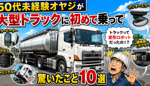 50代未経験オヤジが大型トラックに初めて乗って驚いたこと10選