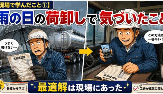 【現場で学んだこと①】雨の日の荷卸しで気づいたこと｜最適解は現場にあった