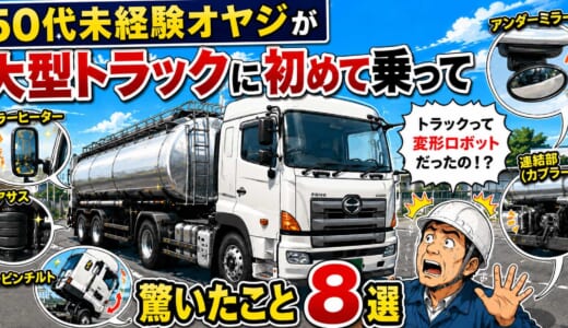 50代未経験オヤジが大型トラックに初めて乗って驚いたこと8選