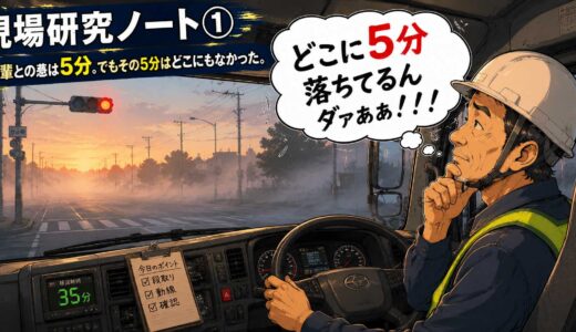現場研究ノート①｜先輩との差は5分。でもその5分はどこにもなかった。